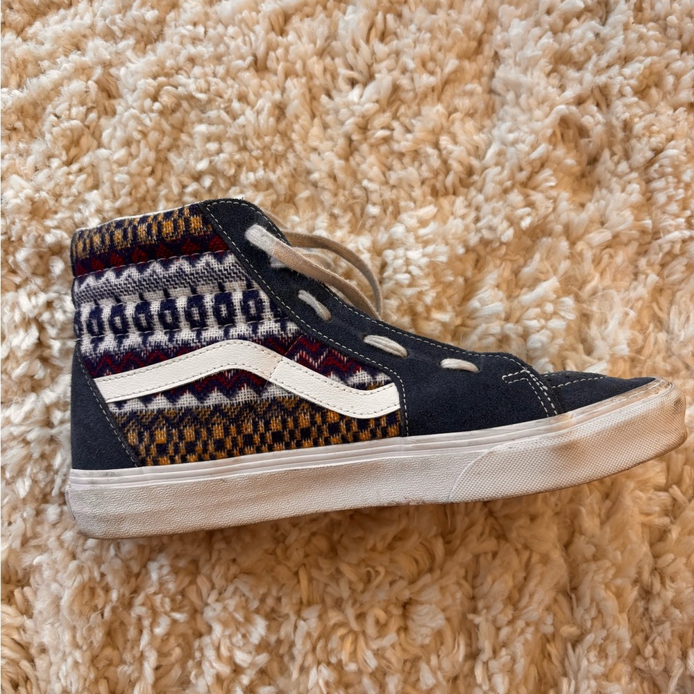 Vans Kids High-Top Sneakers - Navy and White